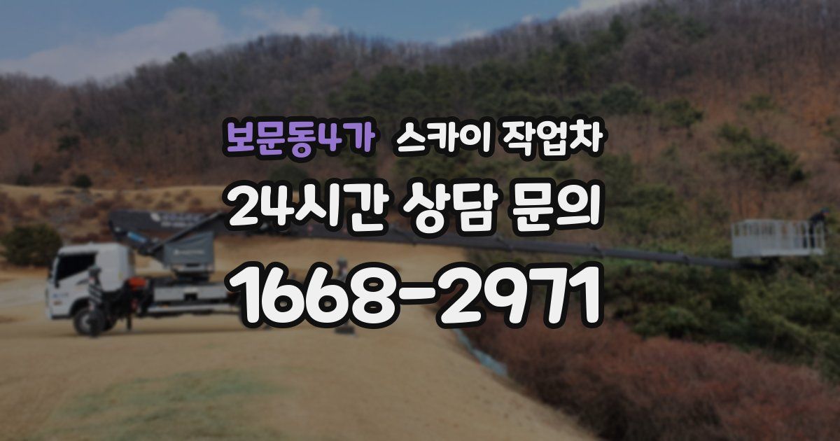 보문동4가 스카이 작업차