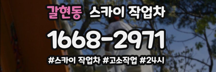 갈현동 스카이 작업차