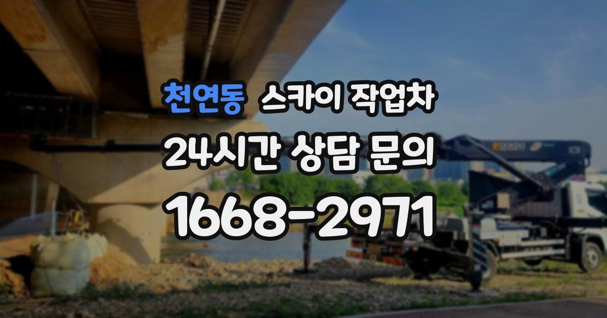 천연동 스카이 작업차