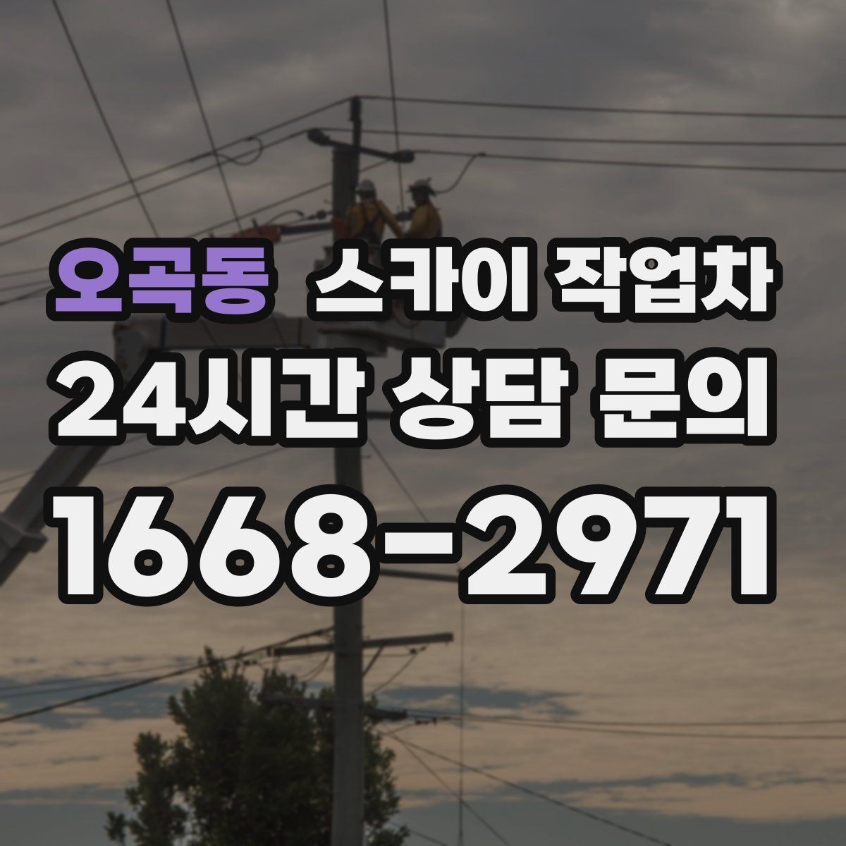 오곡동 스카이 작업차 고소 작업 일정이 급할 때 빠른 대응