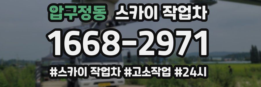 압구정동 스카이 작업차
