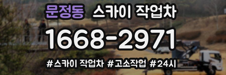 문정동 스카이 작업차
