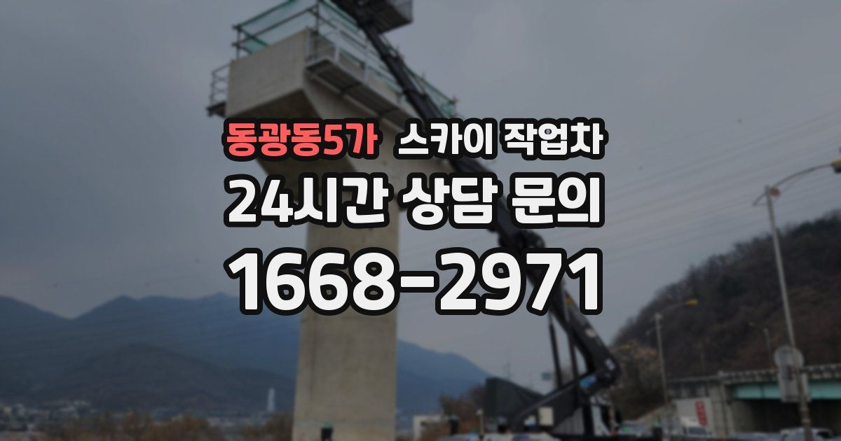 동광동5가 스카이 작업차