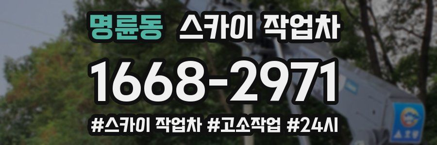 명륜동 스카이 작업차
