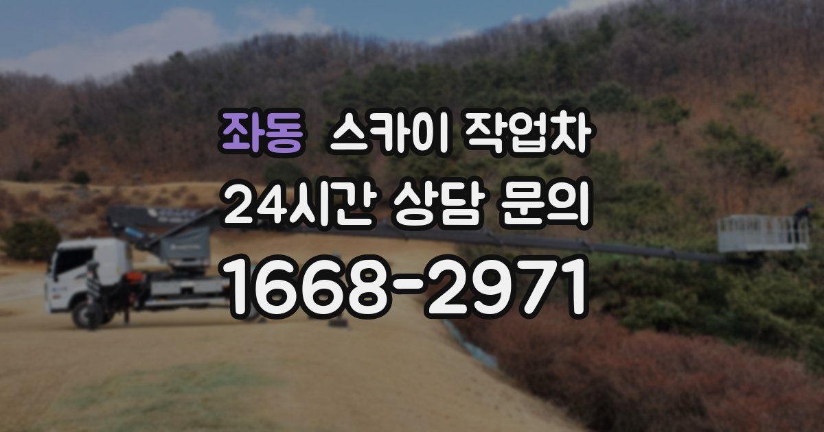 좌동 스카이 작업차