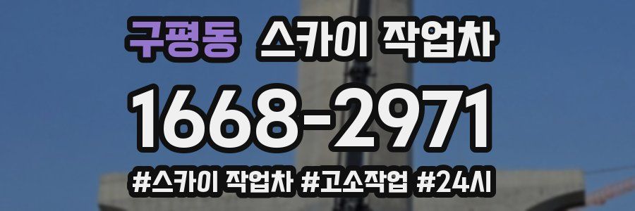 구평동 스카이 작업차