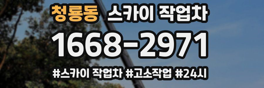 청룡동 스카이 작업차