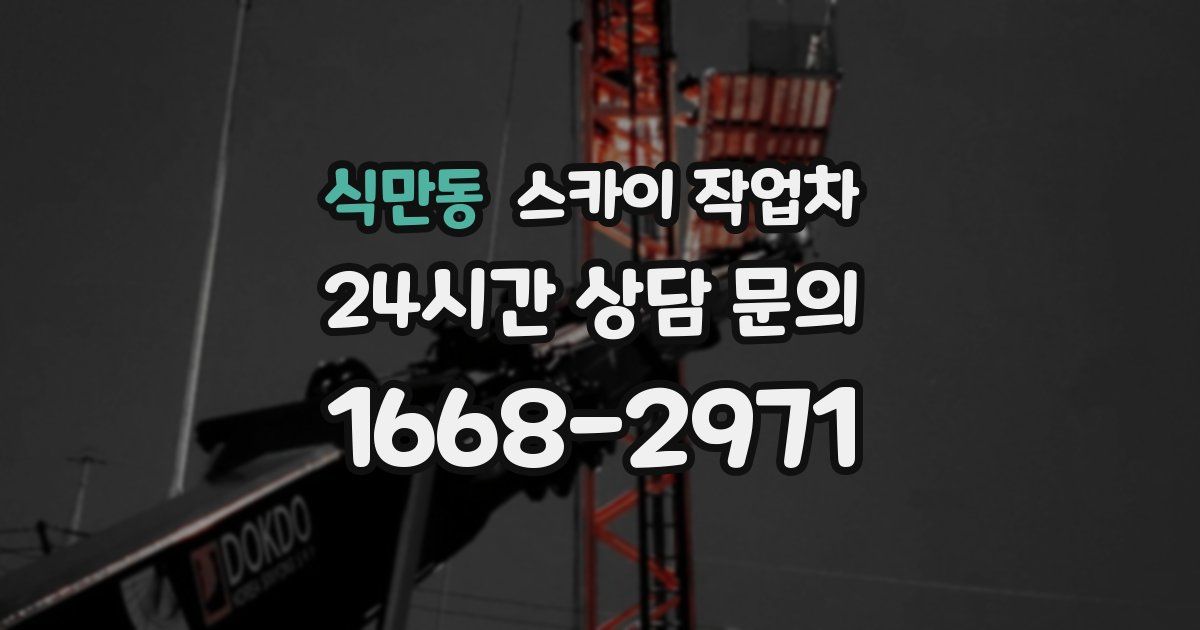 식만동 스카이 작업차