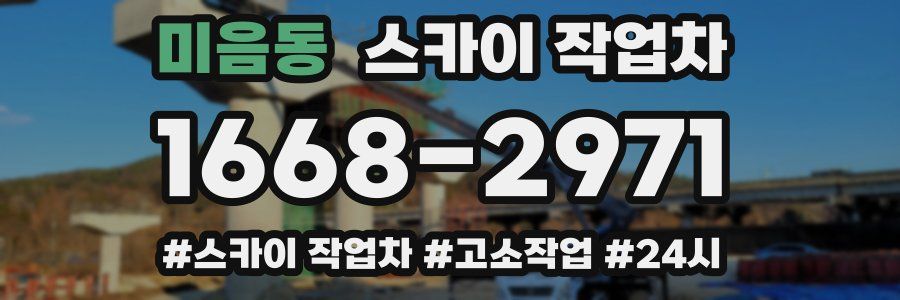 미음동 스카이 작업차