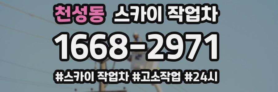 천성동 스카이 작업차