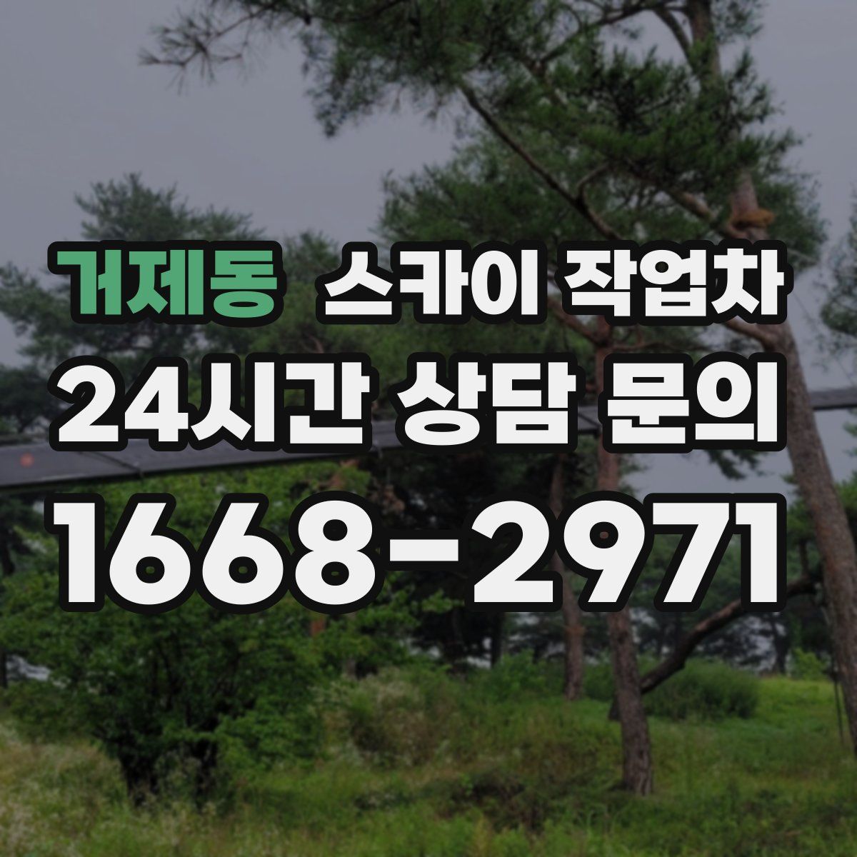 거제동 스카이 작업차