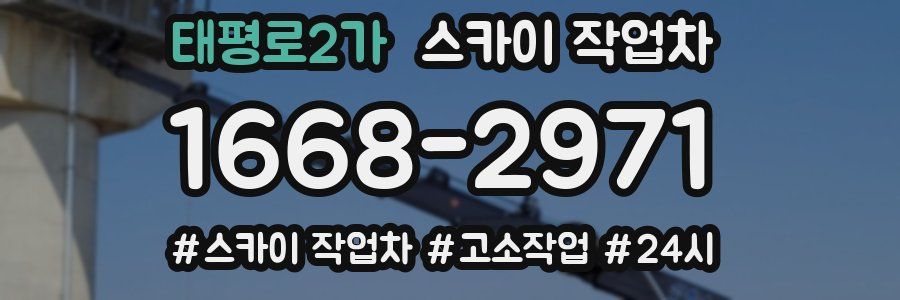 태평로2가 스카이 작업차