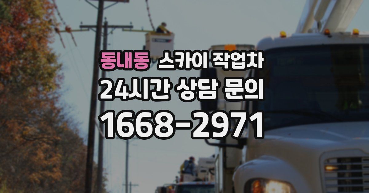 동내동 스카이 작업차