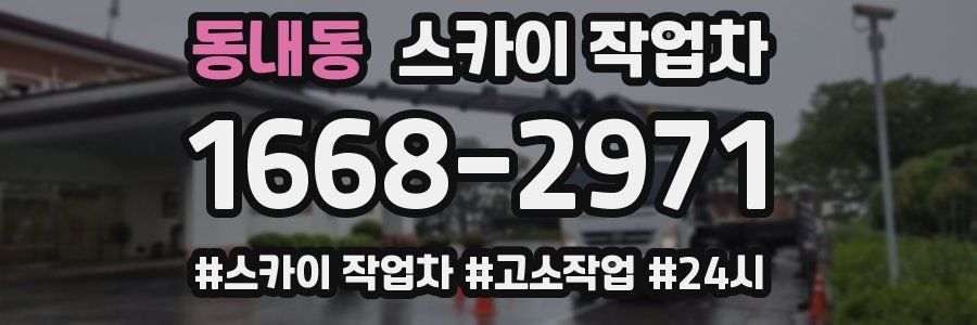 동내동 스카이 작업차