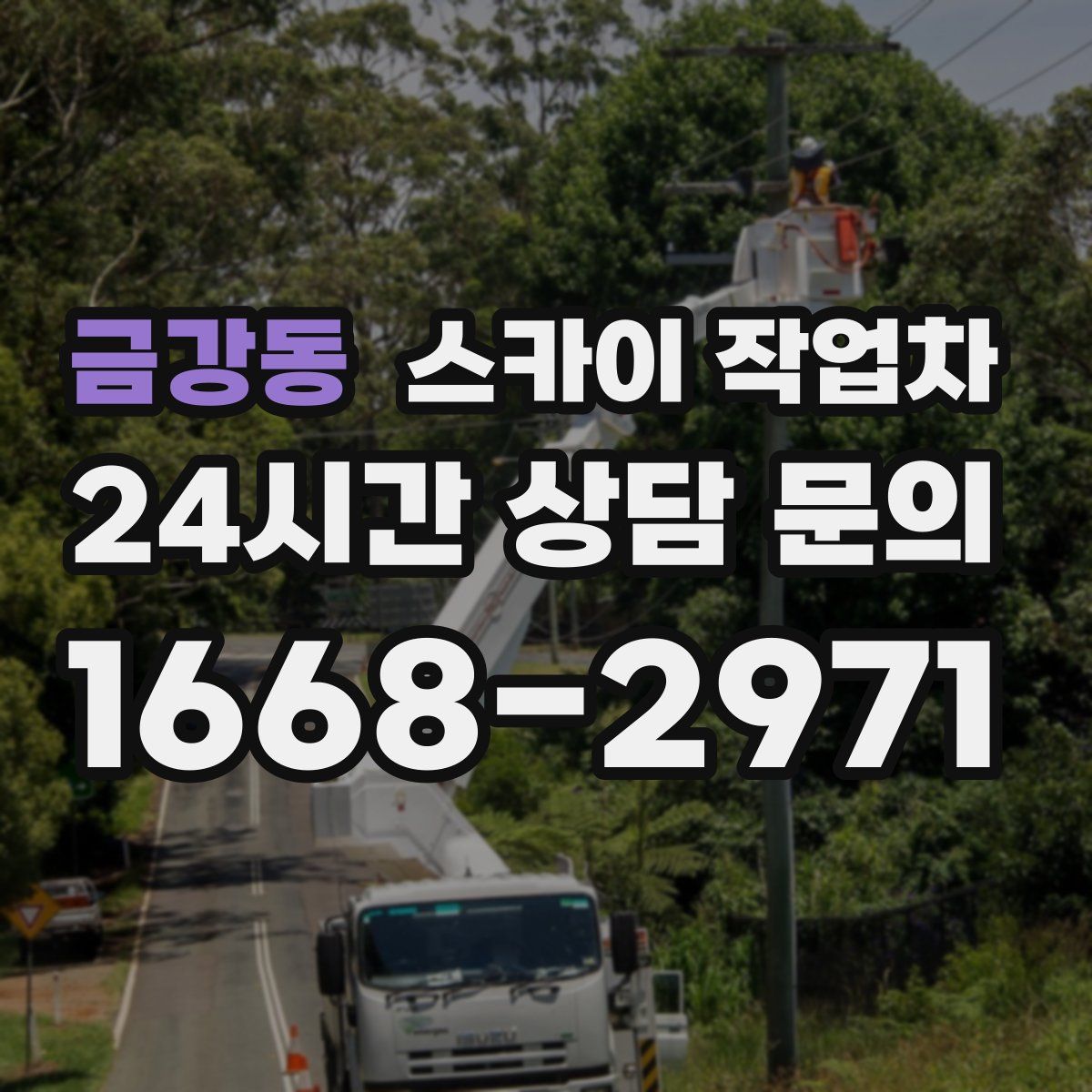 금강동 스카이 작업차