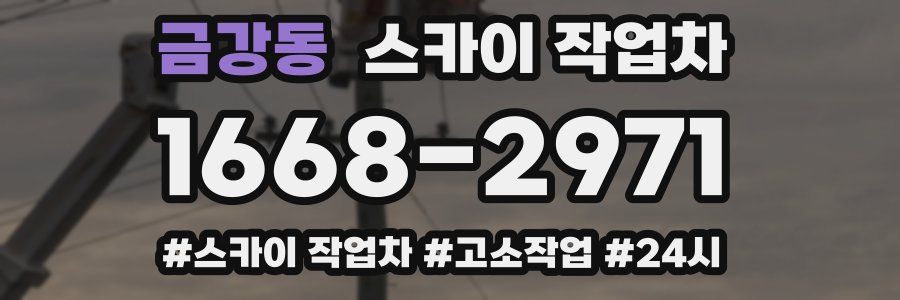 금강동 스카이 작업차