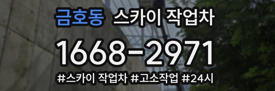 금호동 스카이 작업차