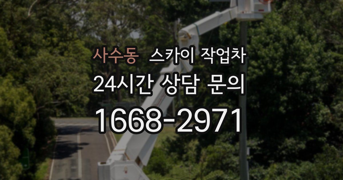사수동 스카이 작업차