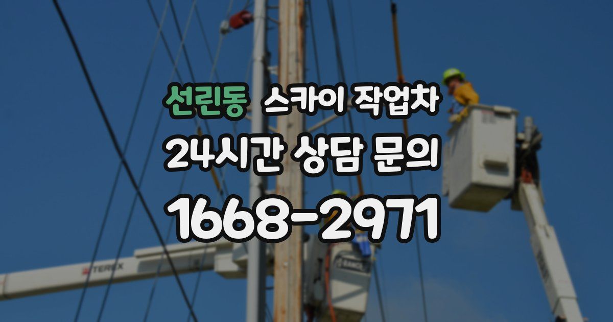 선린동 스카이 작업차