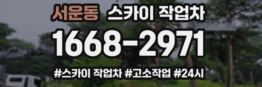 서운동 스카이 작업차