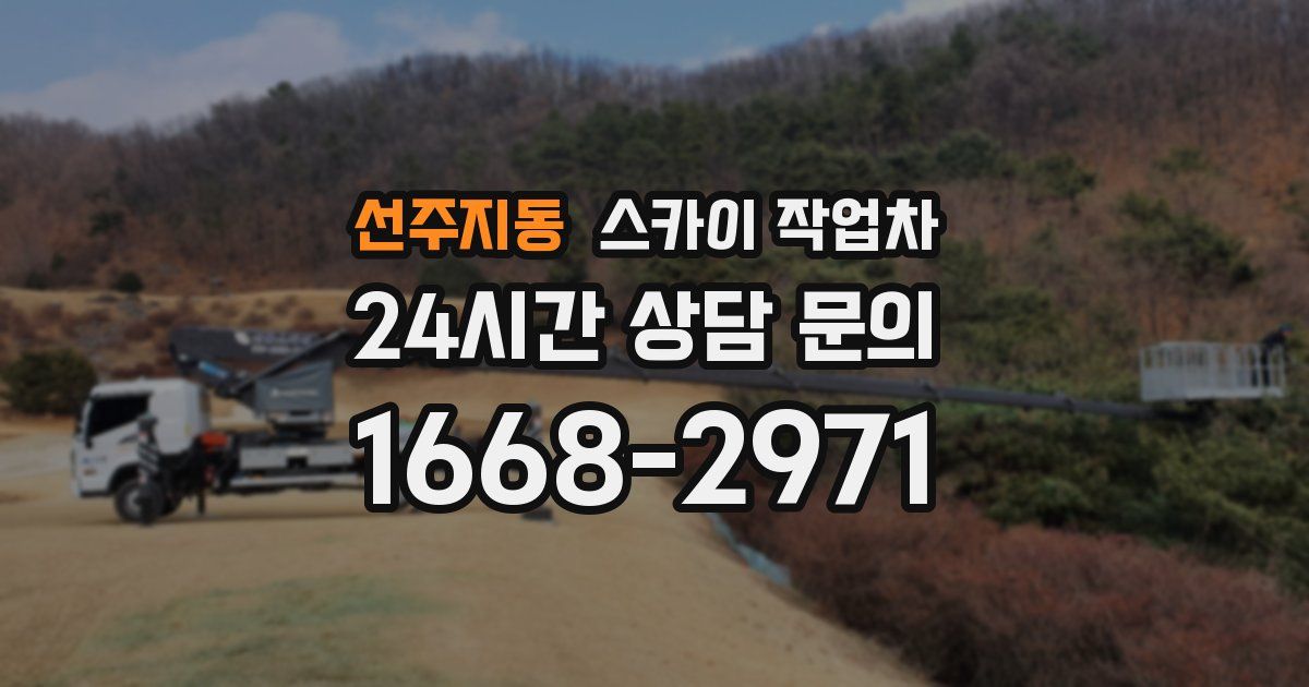 선주지동 스카이 작업차