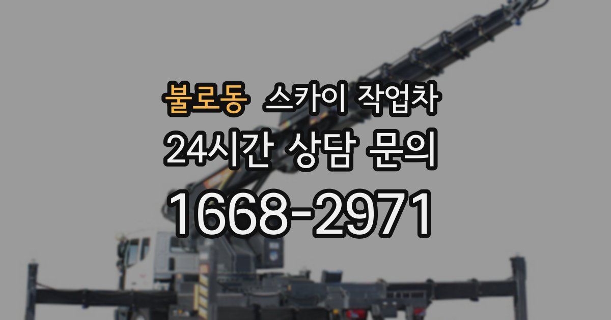 불로동 스카이 작업차