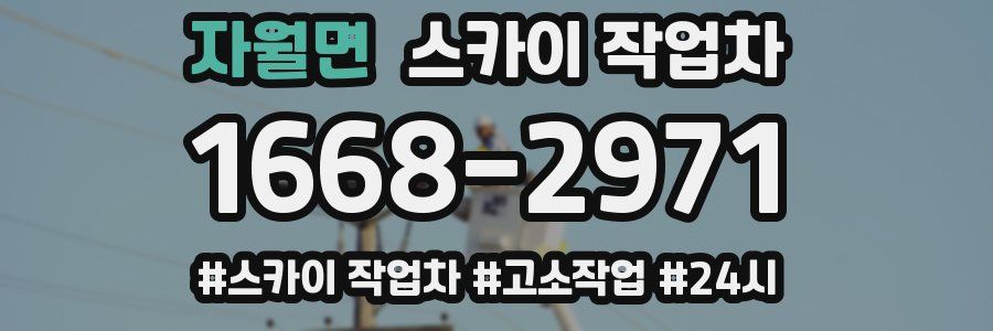 자월면 스카이 작업차