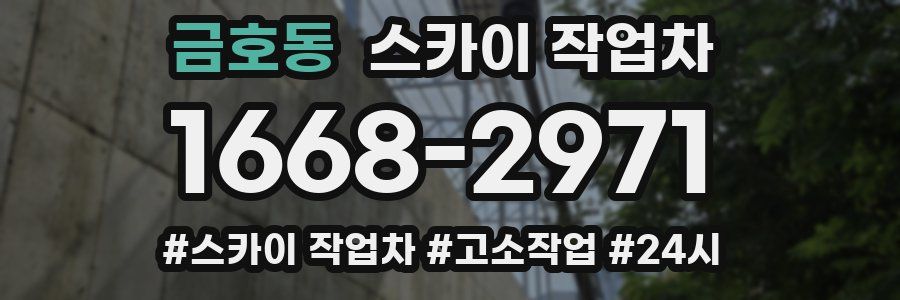 금호동 스카이 작업차