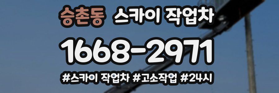 승촌동 스카이 작업차