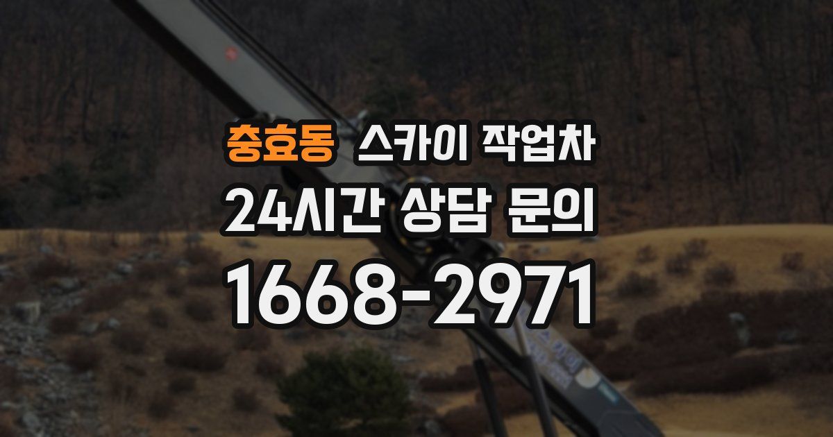 충효동 스카이 작업차