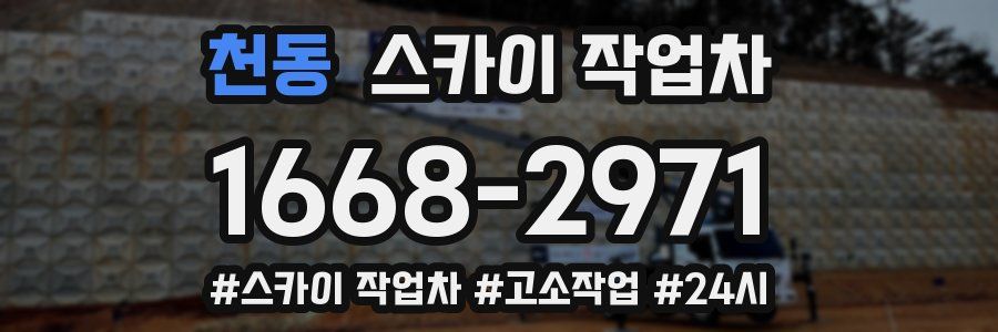 천동 스카이 작업차