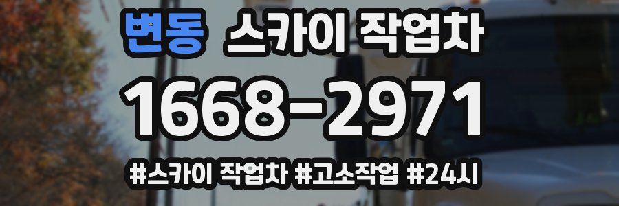 변동 스카이 작업차