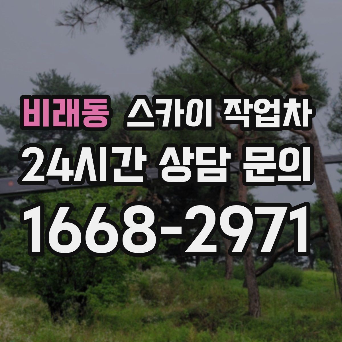 비래동 스카이 작업차 외벽 고압 세척을 고소에서 진행할 때