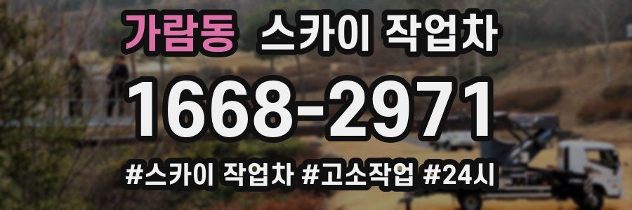 가람동 스카이 작업차