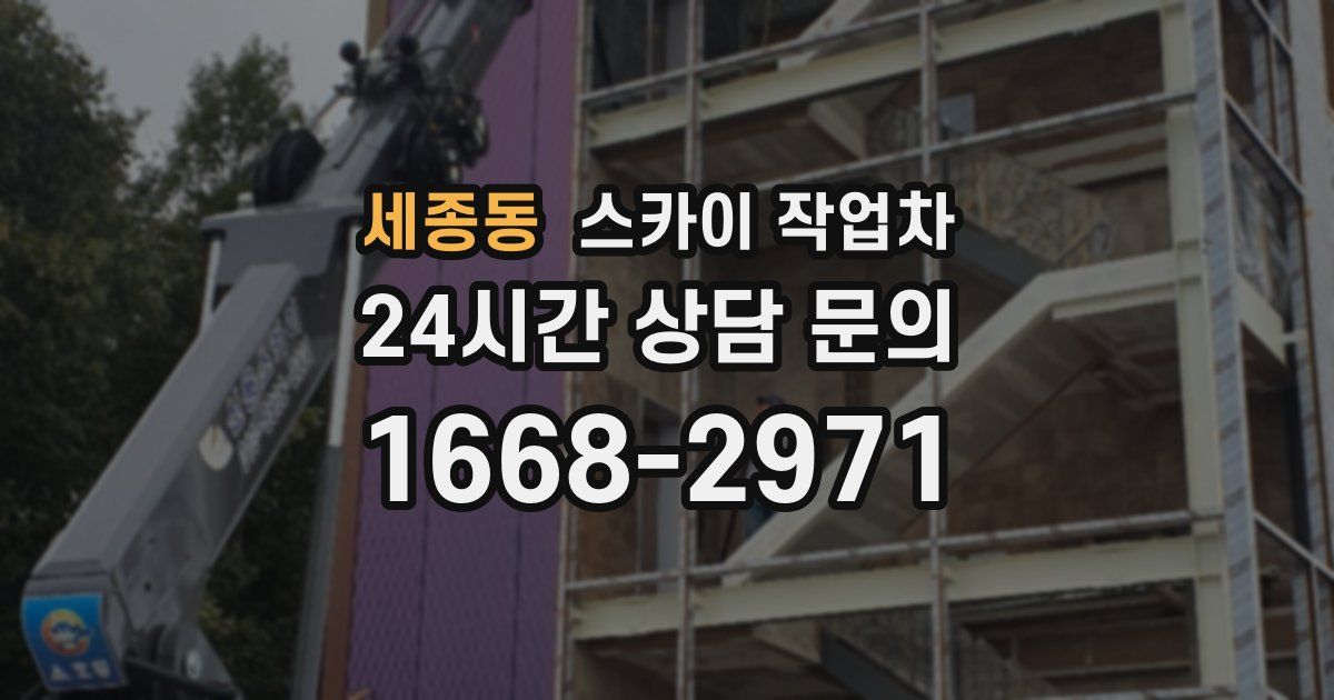 세종동 스카이 작업차