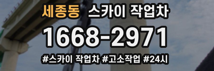 세종동 스카이 작업차