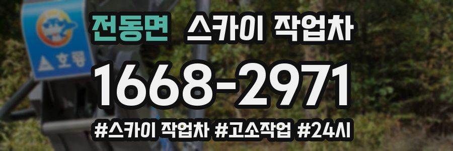 전동면 스카이 작업차