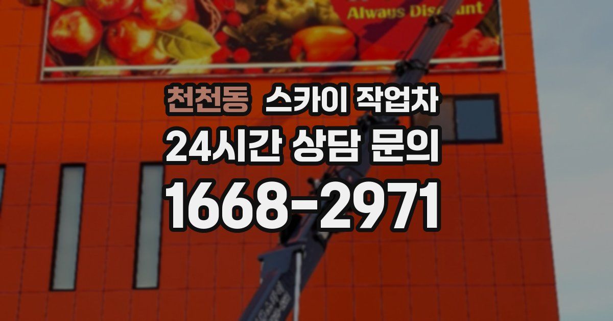 천천동 스카이 작업차