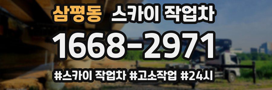 삼평동 스카이 작업차