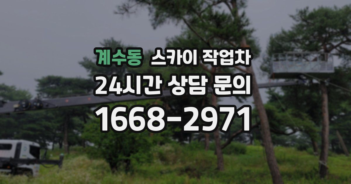 계수동 스카이 작업차