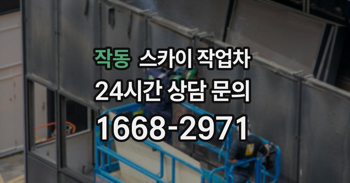 작동 스카이 작업차