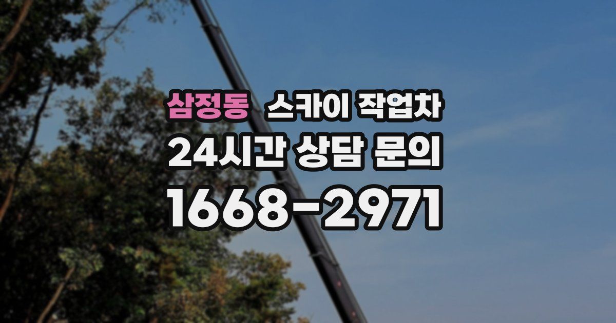 삼정동 스카이 작업차