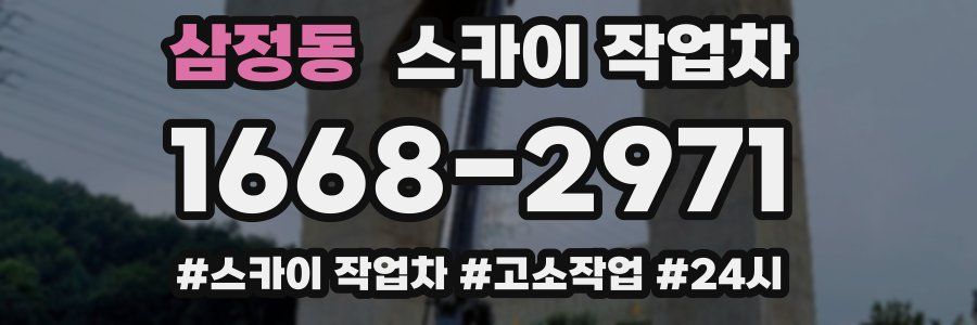 삼정동 스카이 작업차