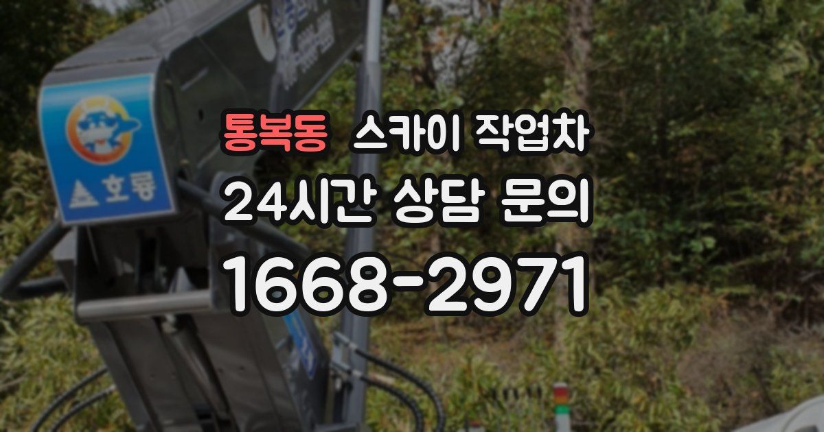 통복동 스카이 작업차