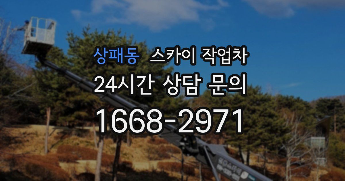 상패동 스카이 작업차