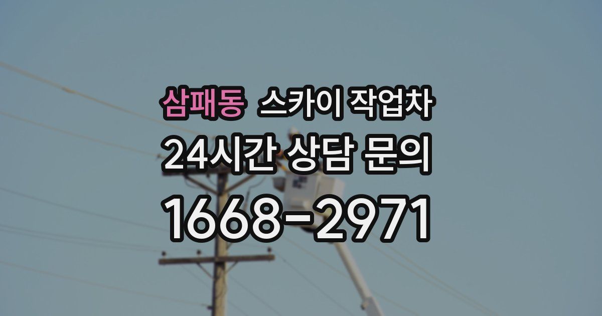 삼패동 스카이 작업차