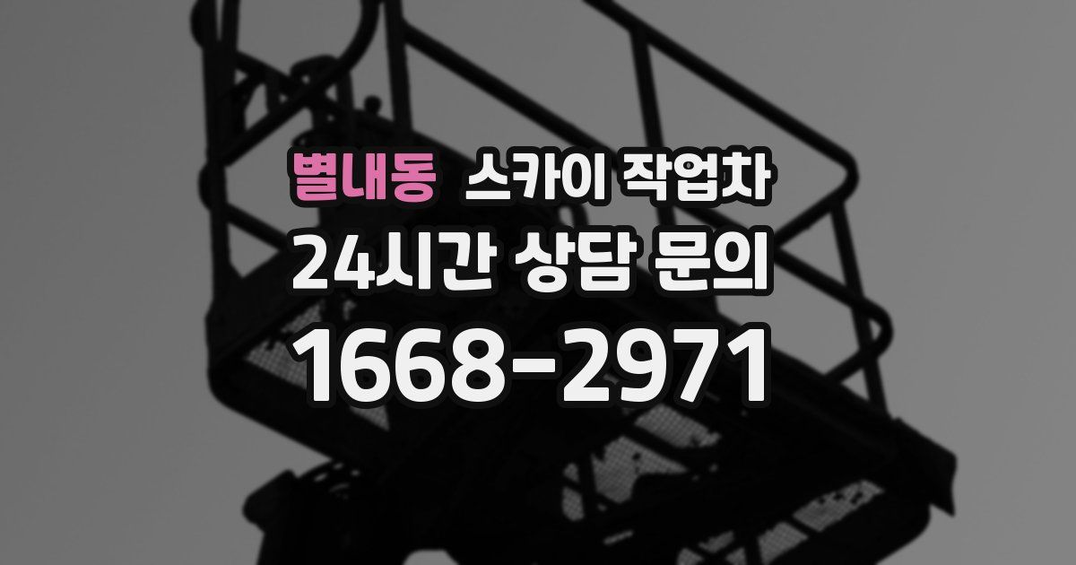 별내동 스카이 작업차