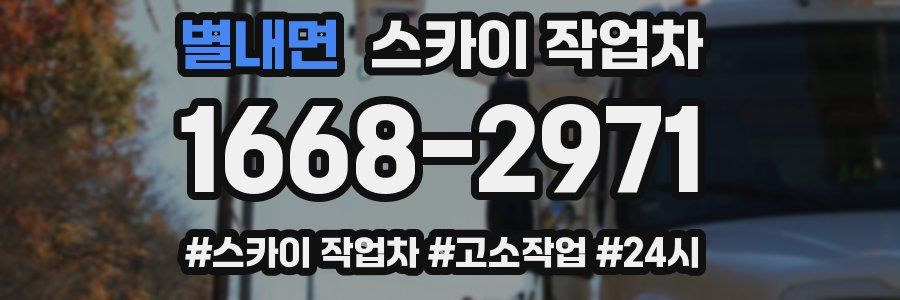 별내면 스카이 작업차