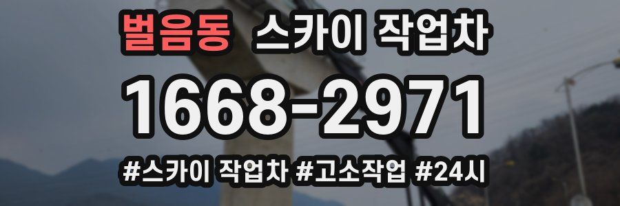 벌음동 스카이 작업차