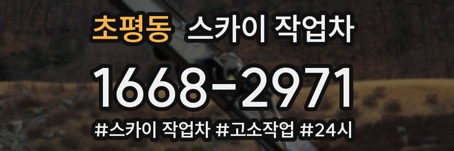 초평동 스카이 작업차